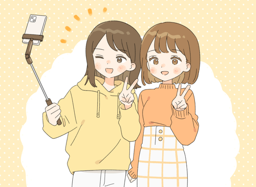 かわいい子と写真に写ろうとするミーハーな感じで見た目は普通の子