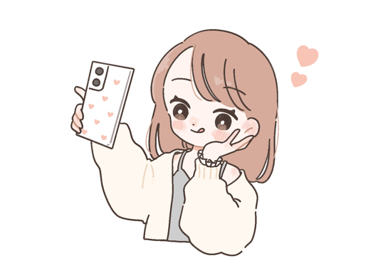 自信満々で自撮りをする女の子。自分の顔にうっとりする、自分の顔が好きな感じ。